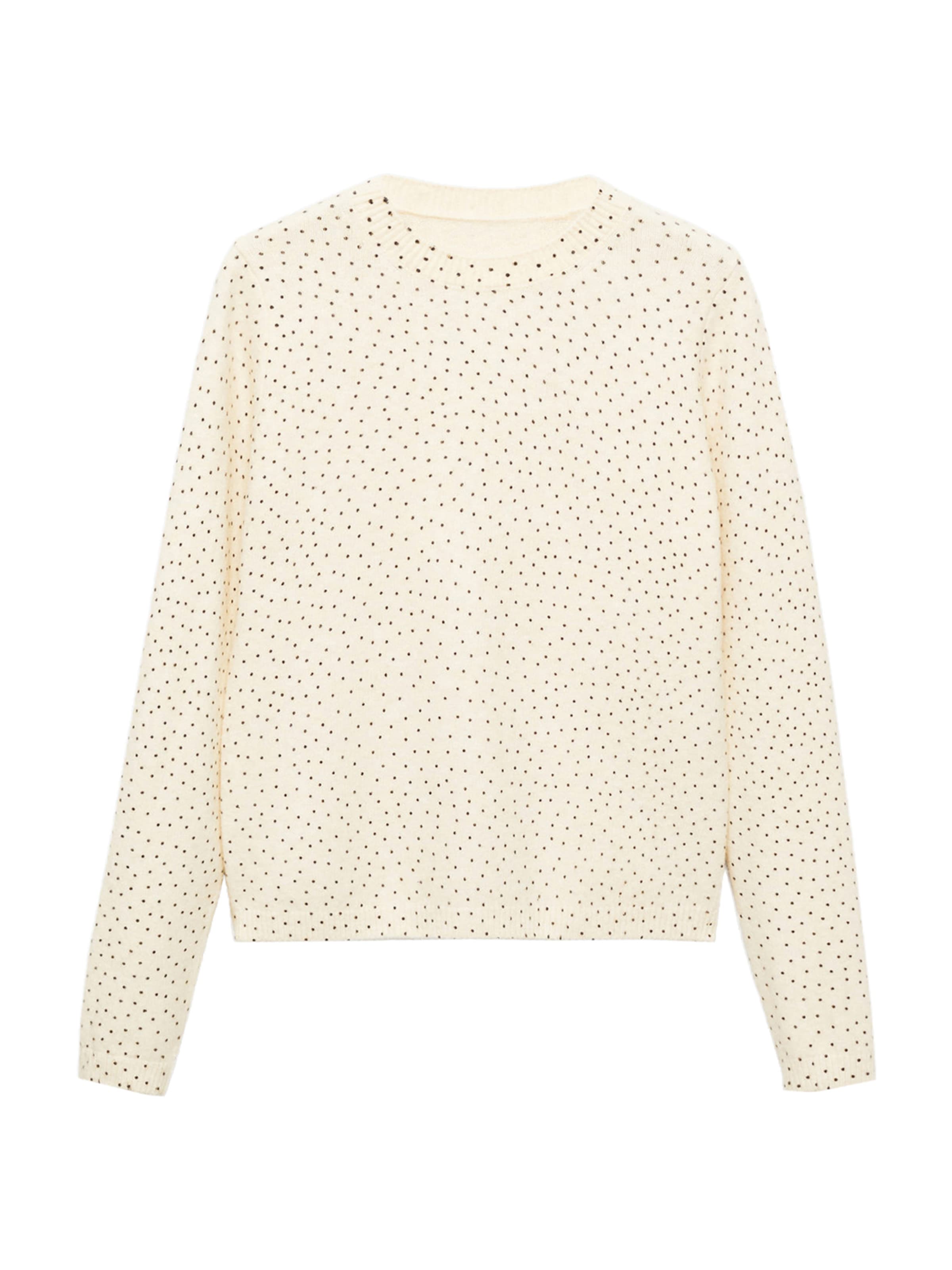 MANGO Sveter 'PEQUITA' - Béžová: predná strana