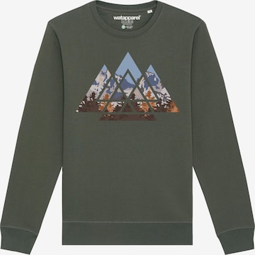 Sweat-shirt ' Geometric Landscape ' Watapparel en vert : devant