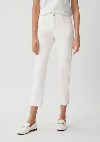 COMMA Slim fit Pants in White: front