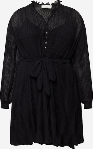 Guido Maria Kretschmer Curvy Shirt Dress 'Hilka' in Black: front