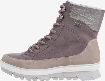 JANA Lace-Up Ankle Boots in Purple