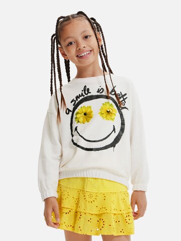 Desigual Sweatshirt in White: front