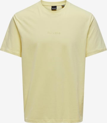 Only & Sons Μπλουζάκι 'LEVI' σε κίτρινο: μπροστά