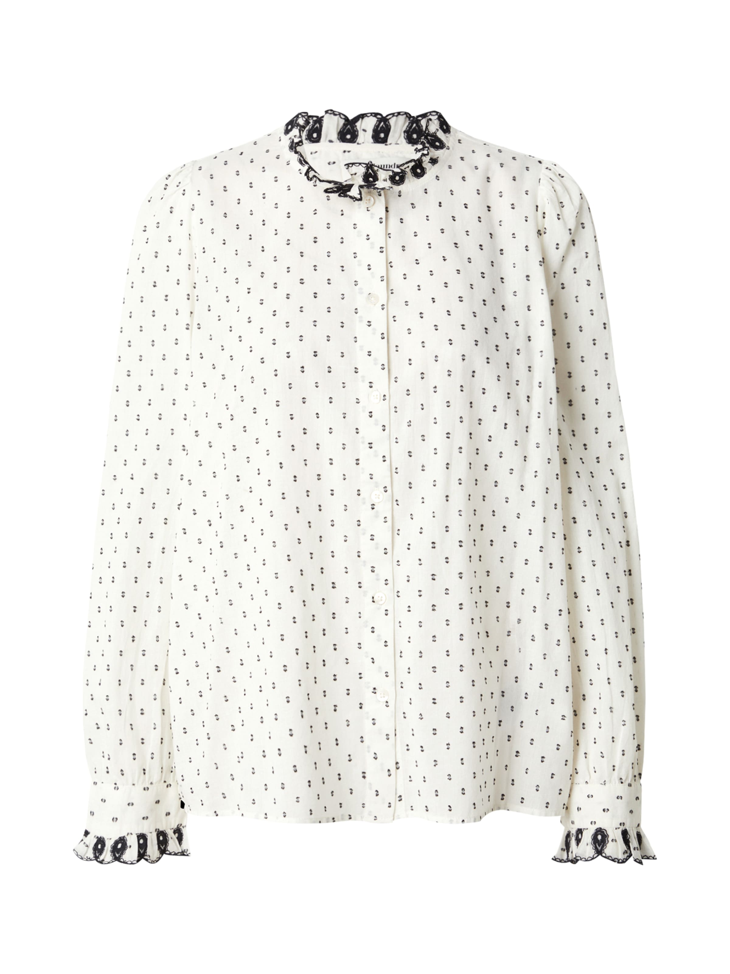 Lollys Laundry Μπλούζα 'River' σε μπεζ: μπροστά