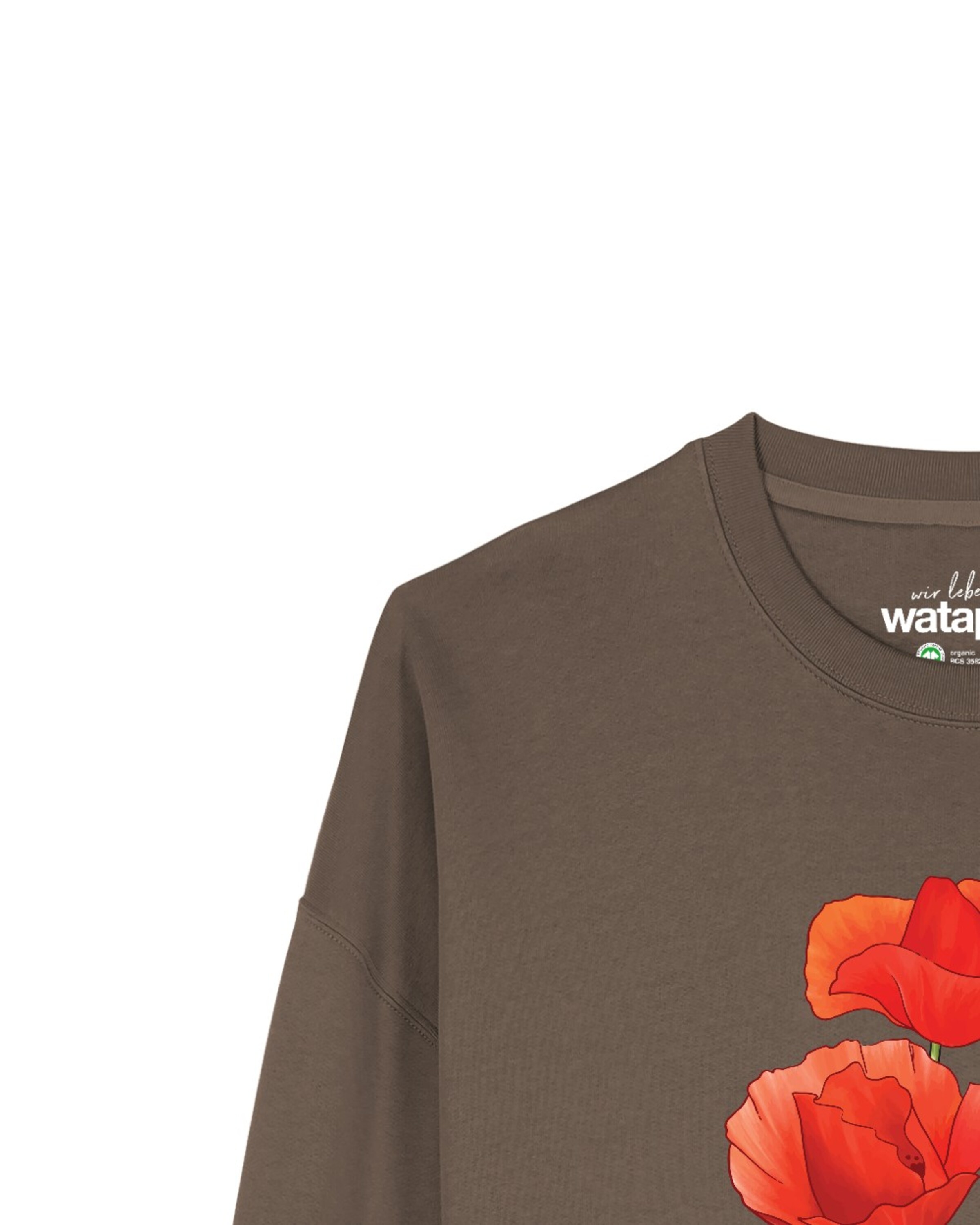 Sweat-shirt 'Poppy Flowers ' Watapparel en marron