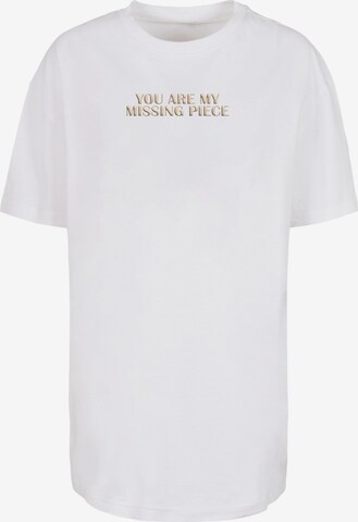 Merchcode Shirt 'Missing Piece' in Wit: voorkant