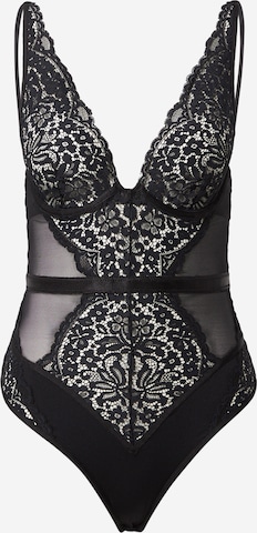 Hunkemöller - Body 'Rose' en negro: frente