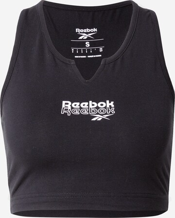 Reebok - Top deportivo en negro: frente