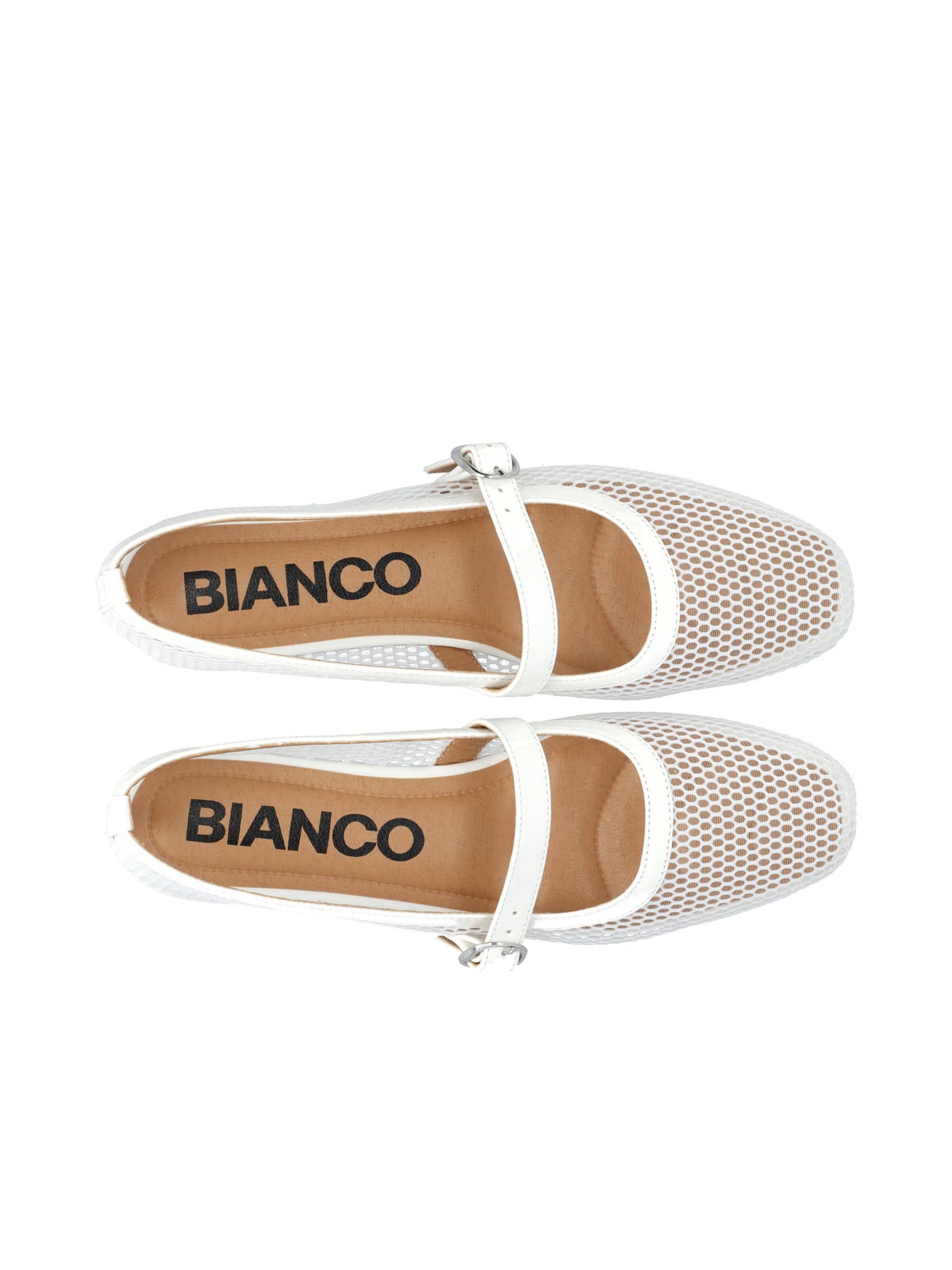 Bianco Ballerinasko med rem 'Lilja' i hvid