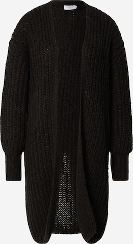 MOSS COPENHAGEN Knit Cardigan 'Heidi' in Black: front