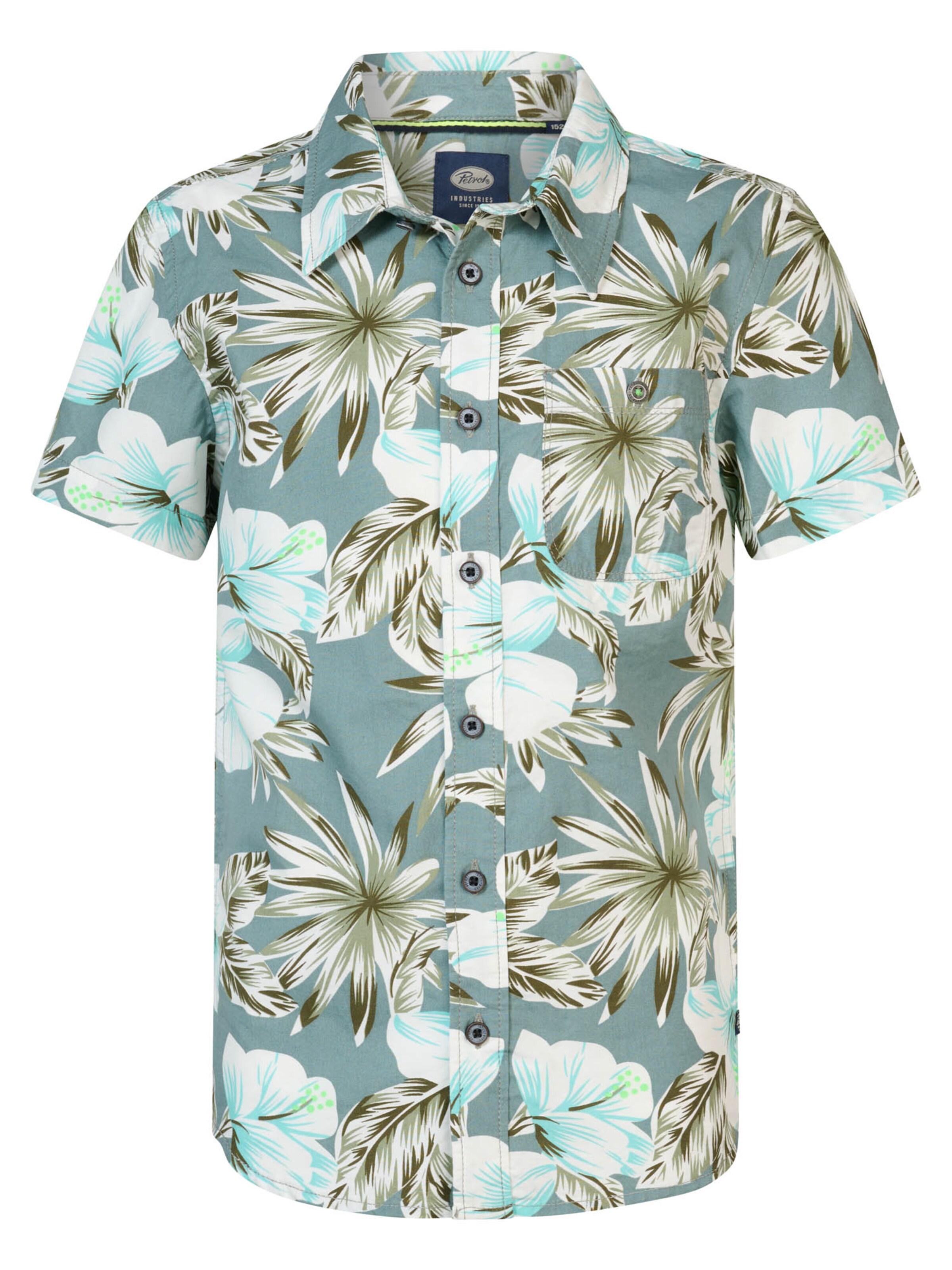 Petrol Industries Regular Fit Hemd 'Old Orchard' in Blau: Vorderseite