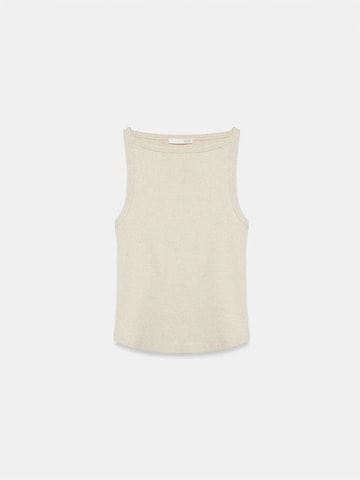Dilvin Top in Beige: front
