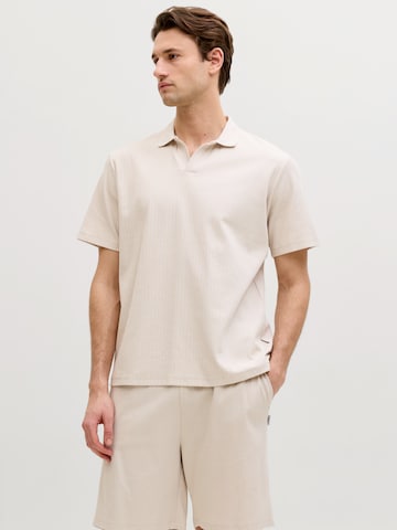 JJ Rebel Tričko 'JREBDENVER' – béžová: přední strana