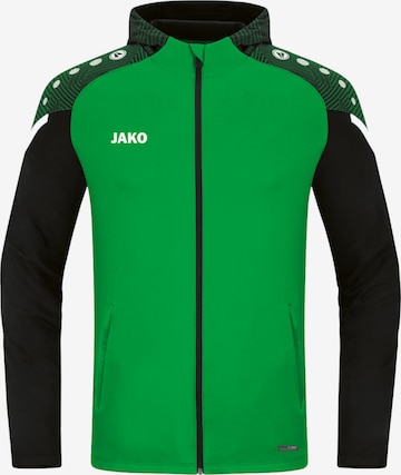 JAKO Sports sweat jacket in Green: front