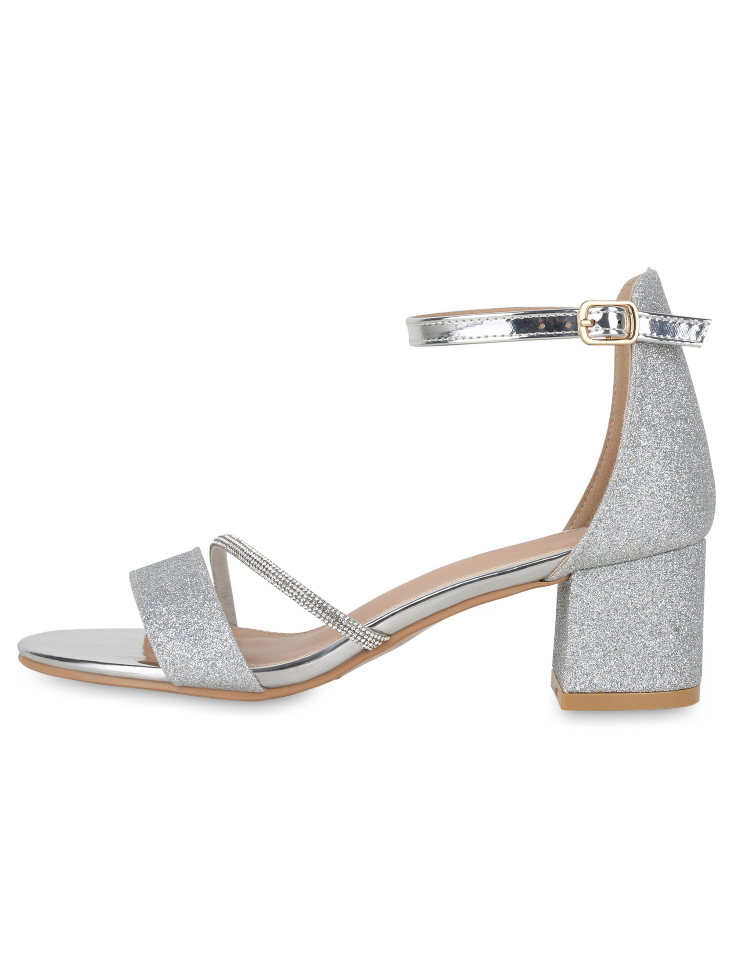 Sandalo con cinturino 'Celine' di Van Hill in argento