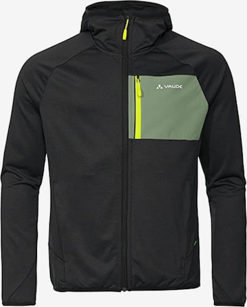 VAUDE Athletic Fleece Jacket 'Tekoa' in Black: front