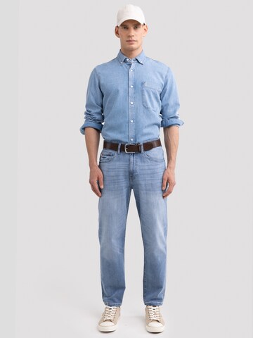 BIG STAR Regular fit Button Up Shirt 'Jason' in Blue