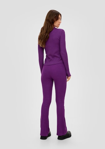 QS Flared Trousers in Purple