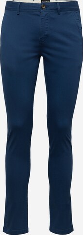 Coupe slim Pantalon chino SCOTCH & SODA en bleu : devant