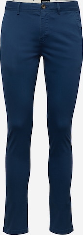 SCOTCH & SODA Slimfit Chino in Blauw: voorkant