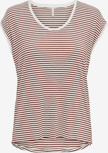 ONLY Shirt 'Wilma' in de kleur Bloedrood / Offwhite, Productweergave