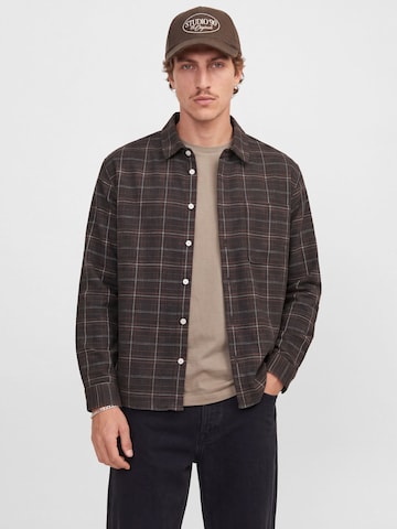 JACK & JONES Regular Fit Hemd in Braun: Vorderseite