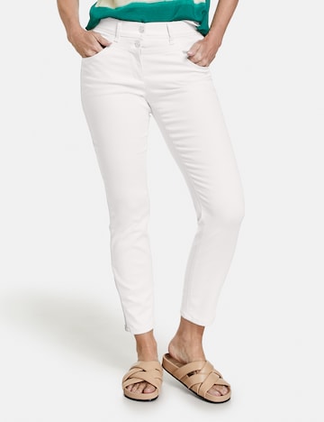 Coupe slim Jean 'Best4me' GERRY WEBER en blanc : devant