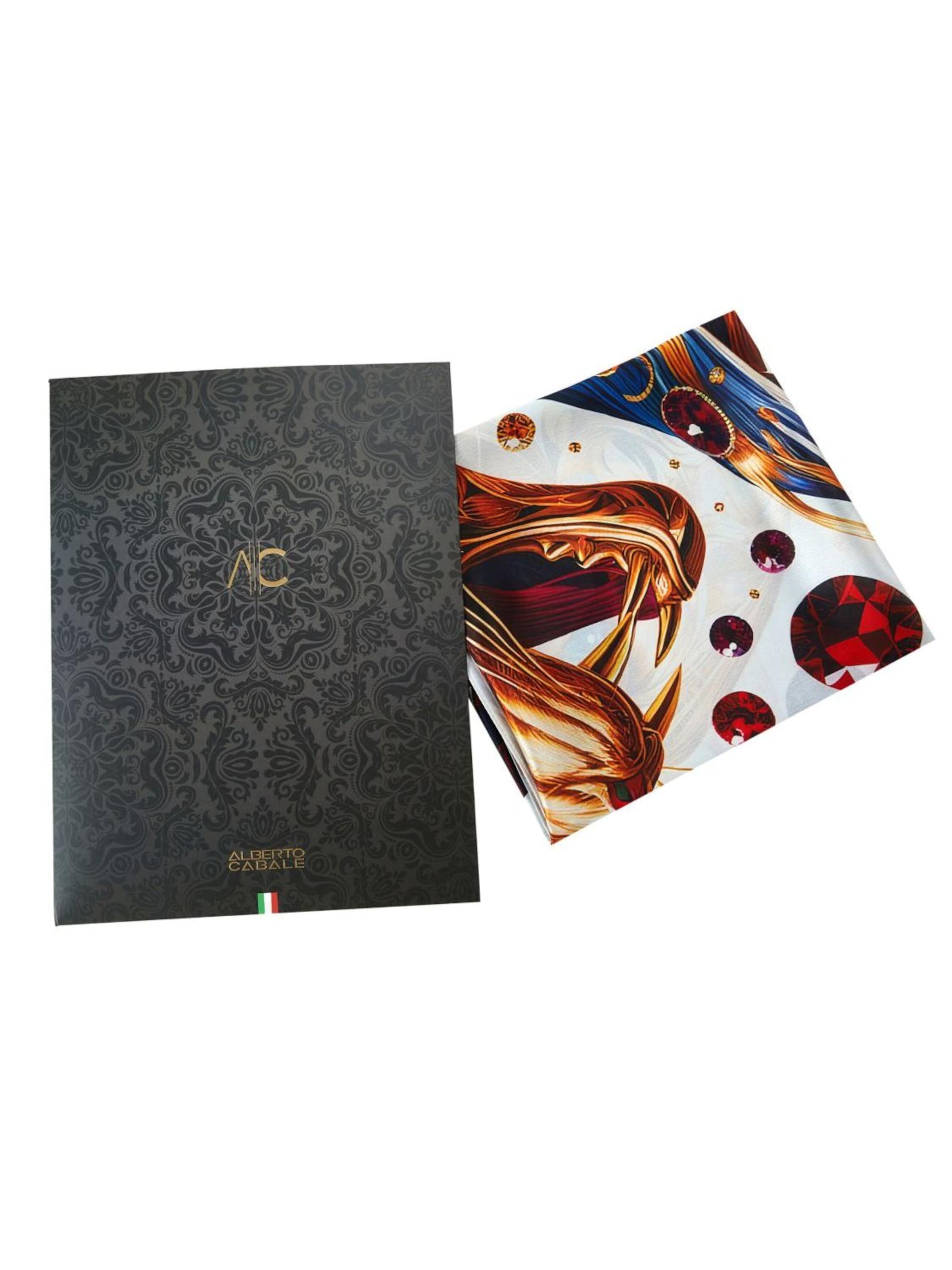 alberto cabale - Chal 'Grand carré de soie Metal Panther Zoé' en Mezcla de colores