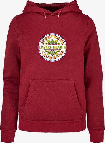 Merchcode Sweatshirt 'Beatles - St Peppers Lonely Hearts' in Rot: predná strana