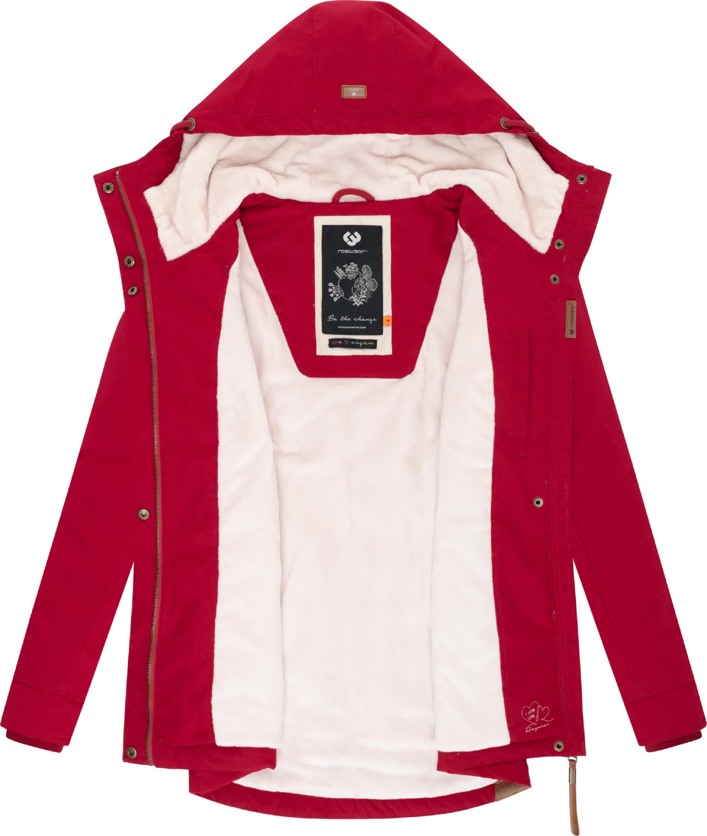 Ragwear Winter jacket 'Monade' in Red