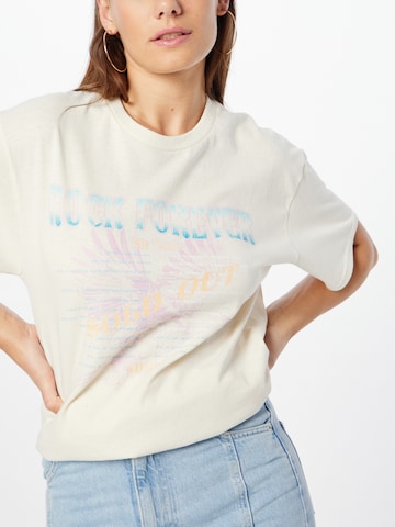 T-shirt oversize 'Rock Forever' Warehouse en beige