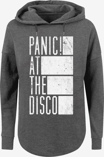 F4NT4STIC Sweatshirt 'Panic At The Disco Block' in dunkelgrau / weiß, Produktansicht