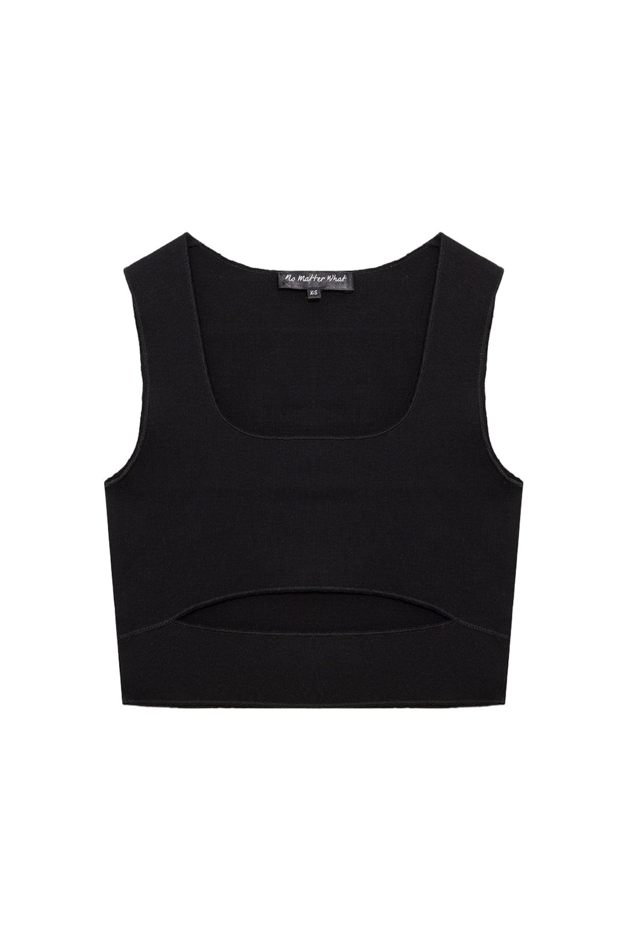 No Matter What Top in Zwart: voorkant