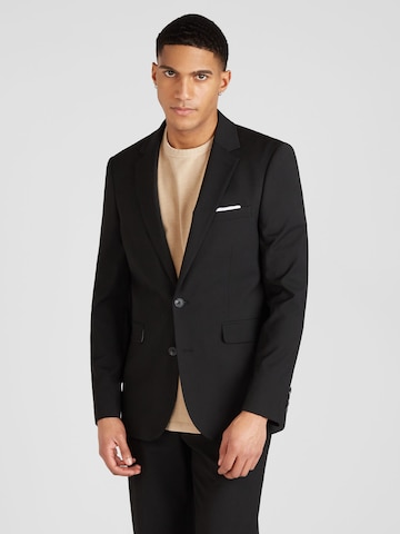 BURTON MENSWEAR LONDON Slim fit Suit Jacket in Black: front