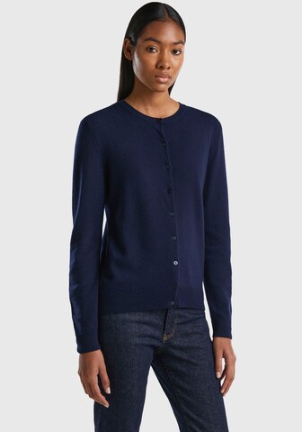 UNITED COLORS OF BENETTON Knit Cardigan in Blue: front