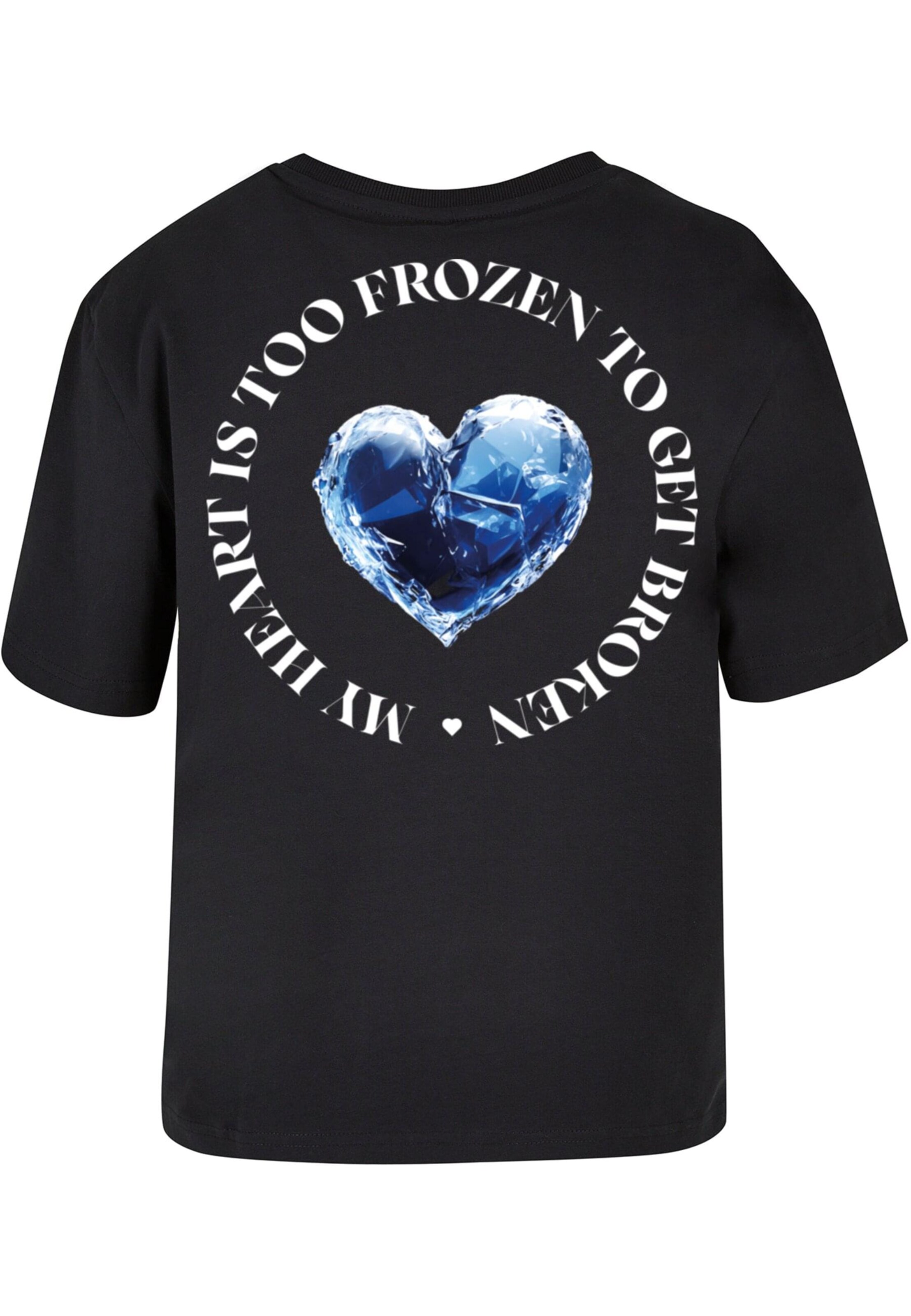 Miss Tee Tričko 'Too Frozen' – černá