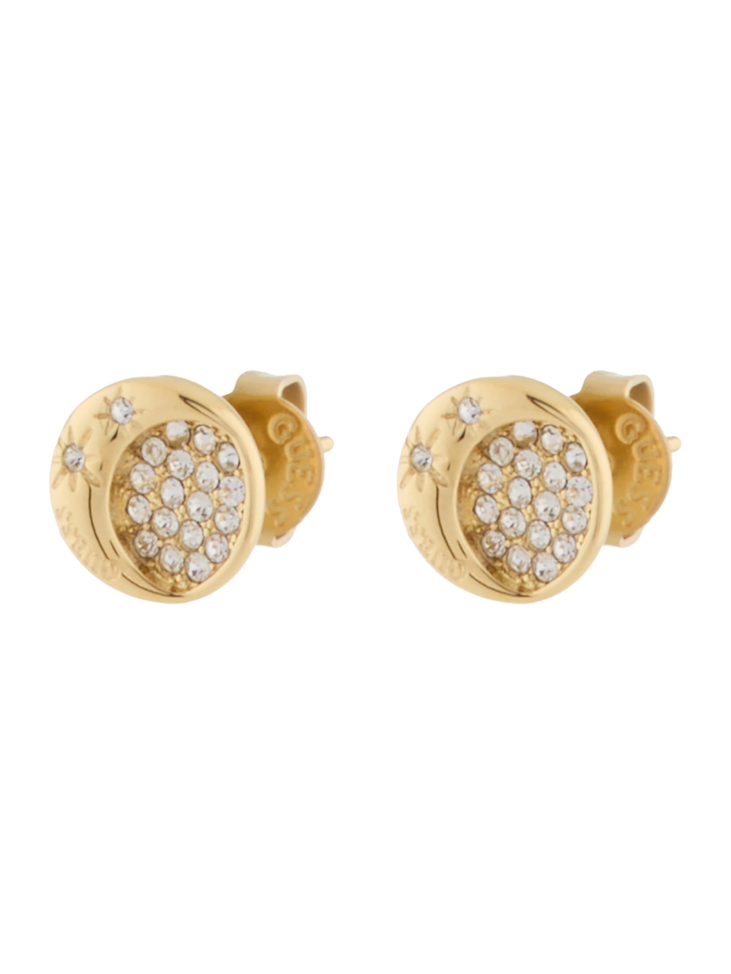 Cercei 'AURORA' GUESS pe auriu / transparent, Vizualizare produs