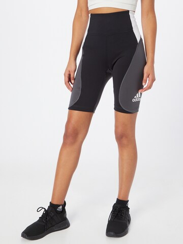 ADIDAS SPORTSWEAR Skinny Sportsbukse i svart: forside