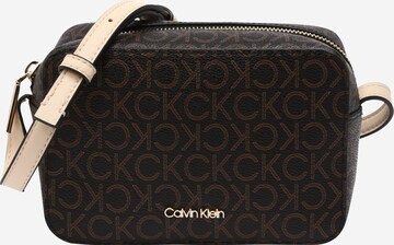 Calvin Klein Schoudertas in Bruin: voorkant