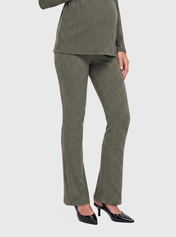 Only Maternity Flared Broek 'OLMLOLA' in Groen: voorkant