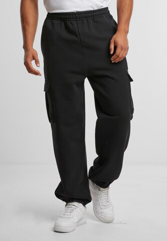 Effilé Pantalon cargo Urban Classics en noir : devant
