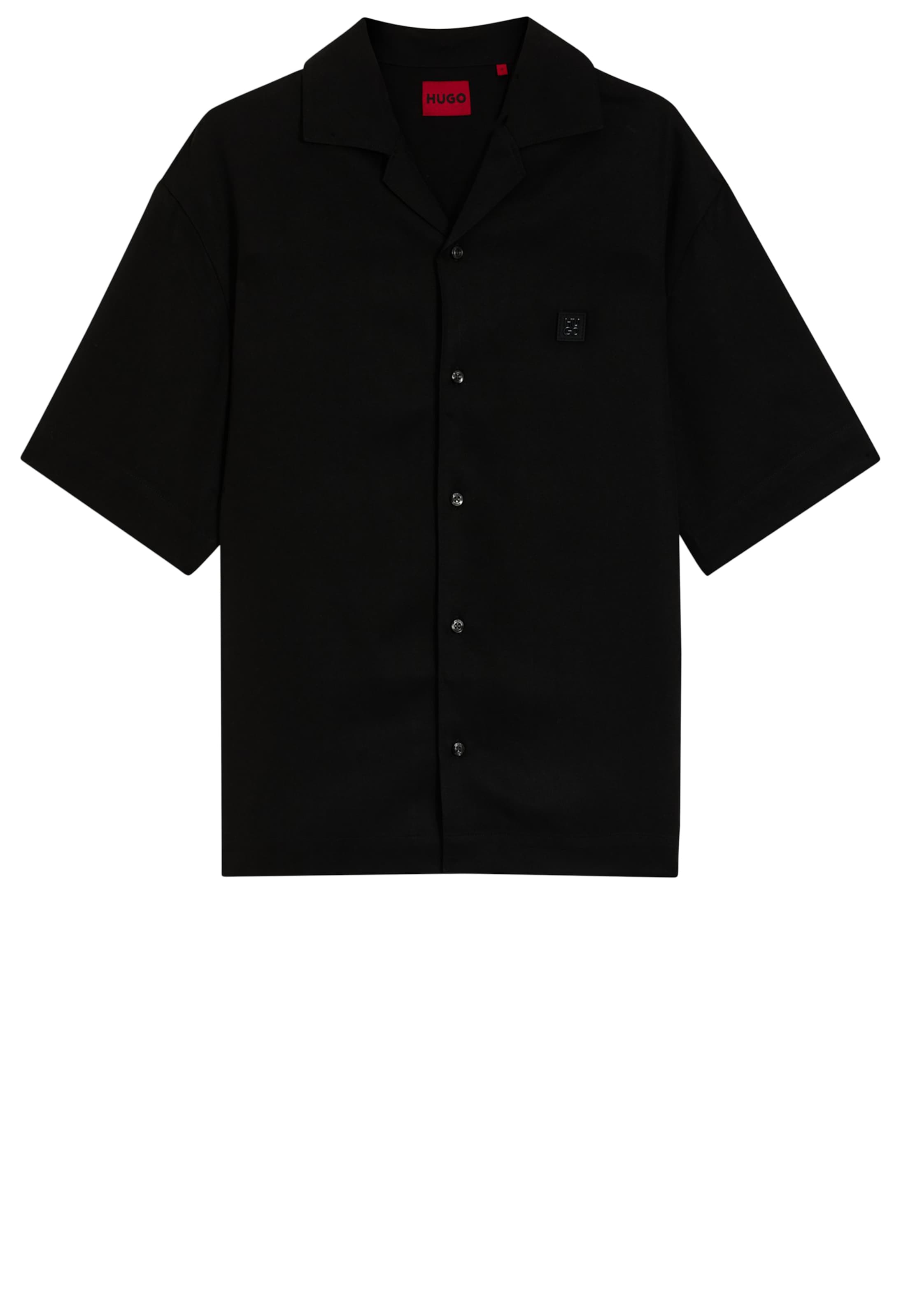 HUGO Comfort Fit Hemd 'Espino' in Schwarz: Vorderseite