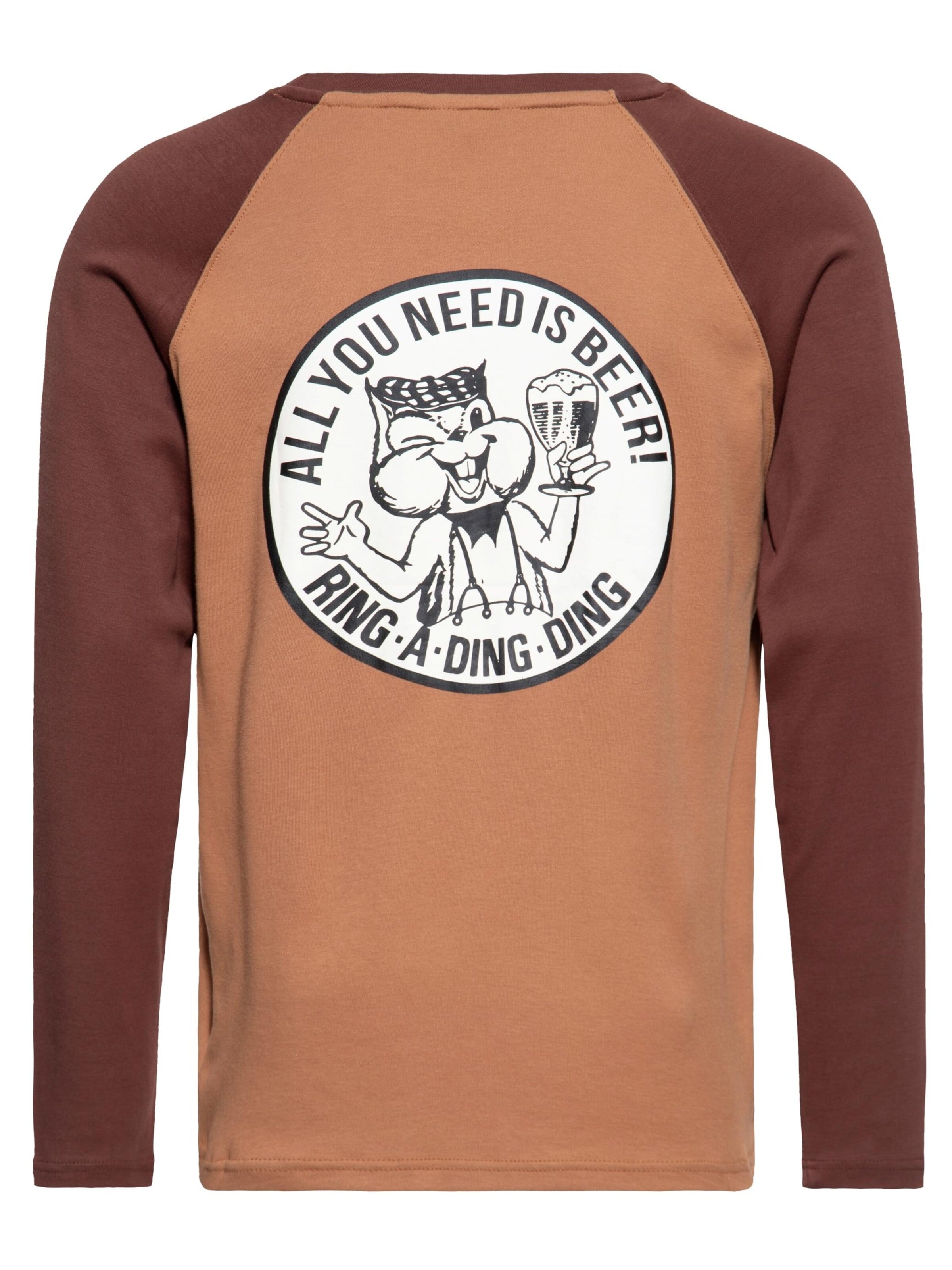 King Kerosin Shirt 'Ring-a-ding ding' in Braun