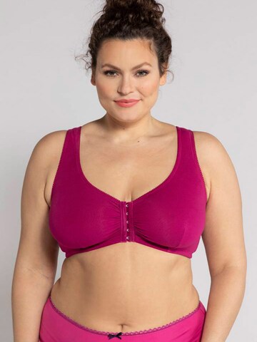 Ulla Popken T-shirt Bra in Pink: front