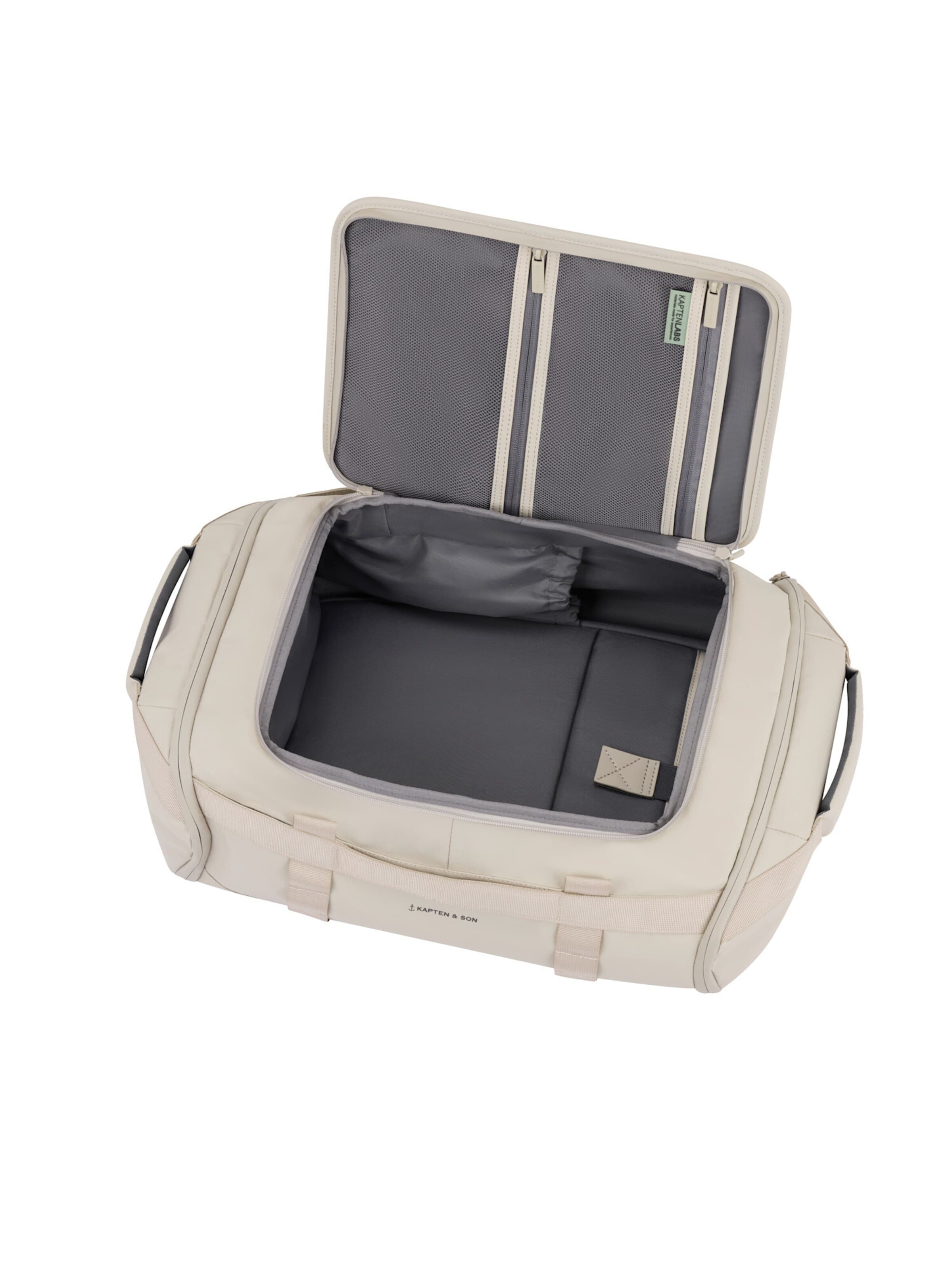 Kapten & Son Matkakassi 'Lisbon Duffle Backpack Small' värissä beige