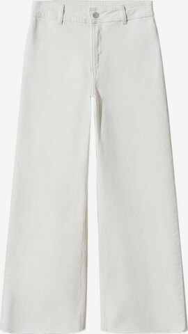 MANGO Wide leg Jeans 'catherin' in Wit: voorkant