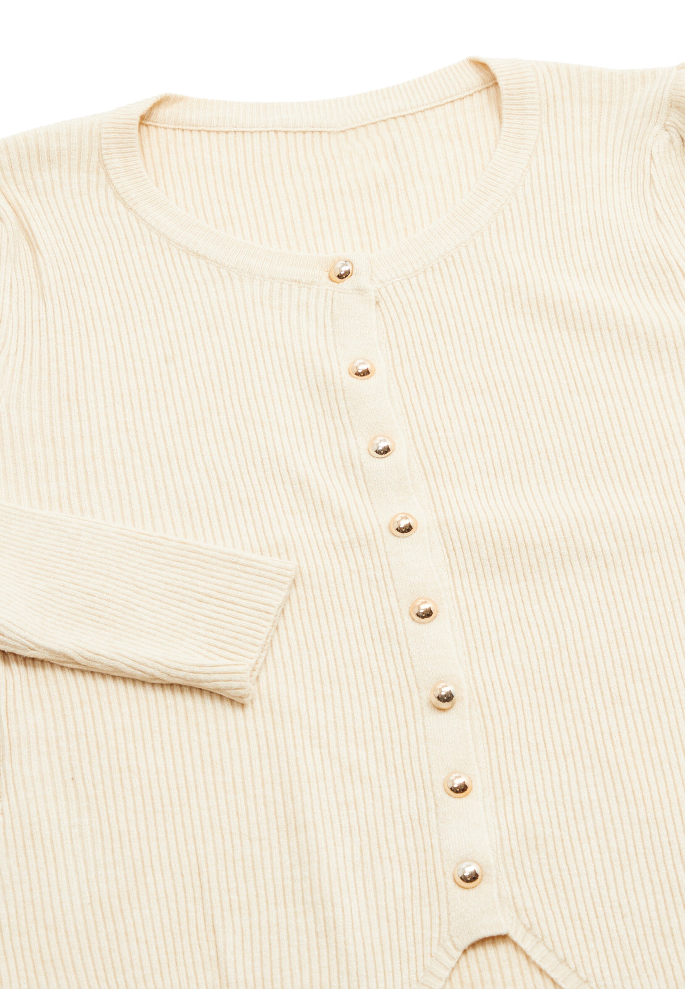 VERNOLE Gebreid vest in Beige