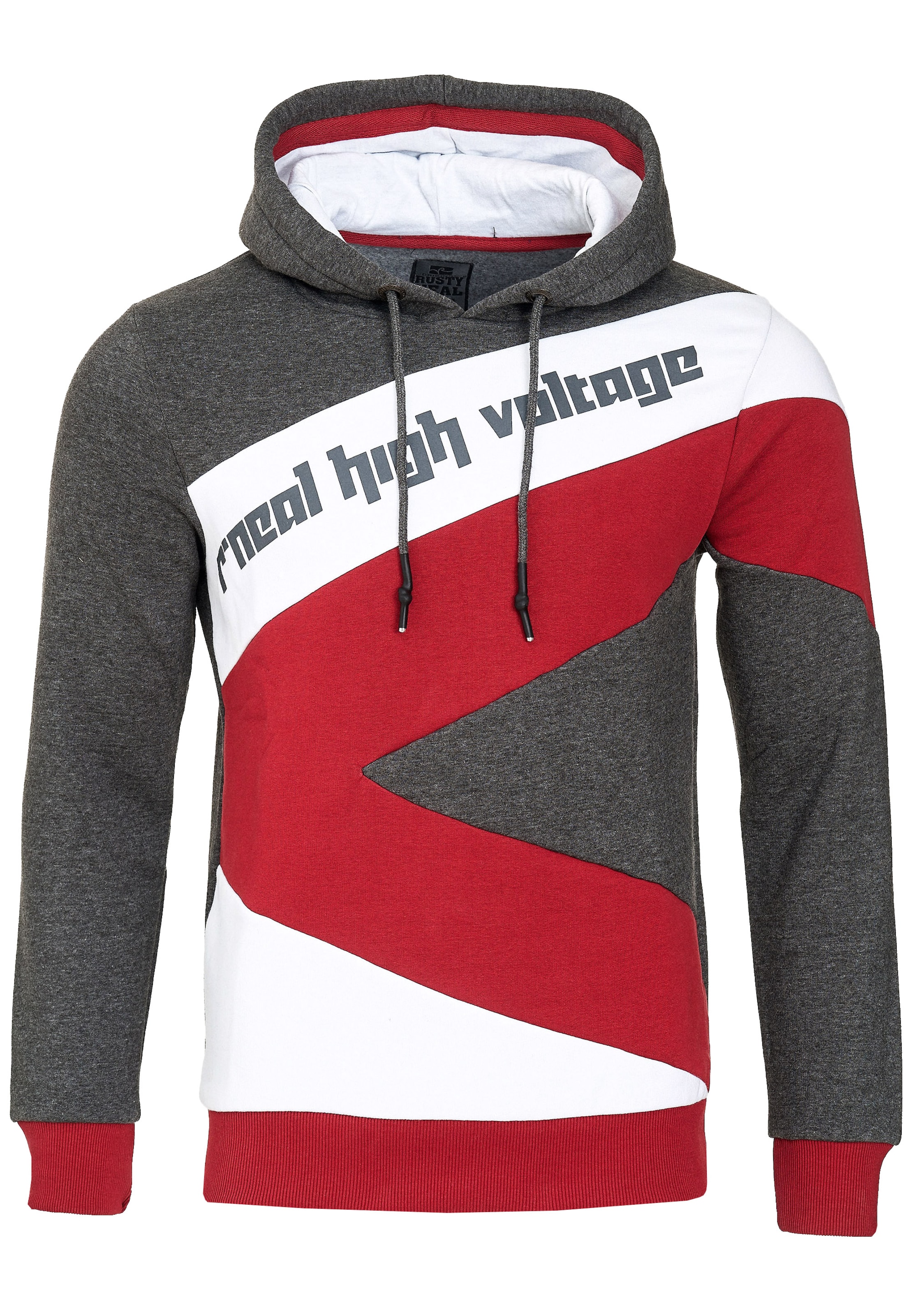 Rusty Neal Pullover in Grau: Vorderseite