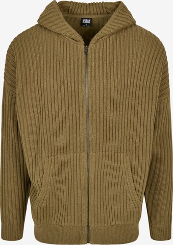 Urban Classics Knit Cardigan in Green: front