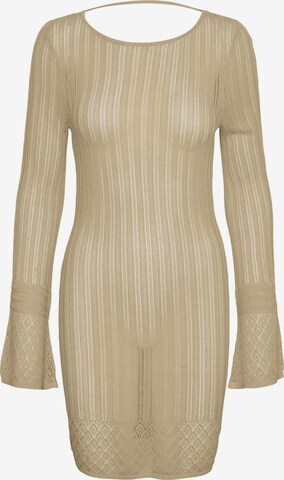 SOMETHINGNEW Knitted dress in Beige: front